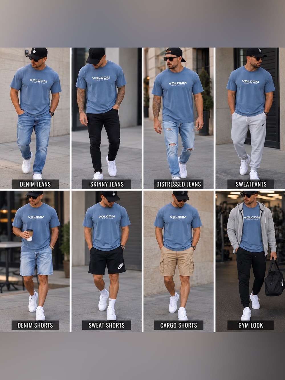 Volcom “True To This” Light Blue Graphic T-Shirt – Men’s Casual Tee